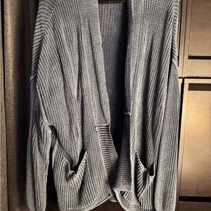 American Eagle Outfitters Charcoal Knit Cardigan